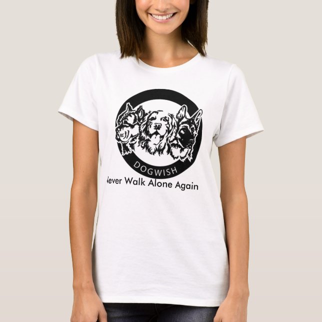T-shirt do desejo do cão das mulheres (Frente)