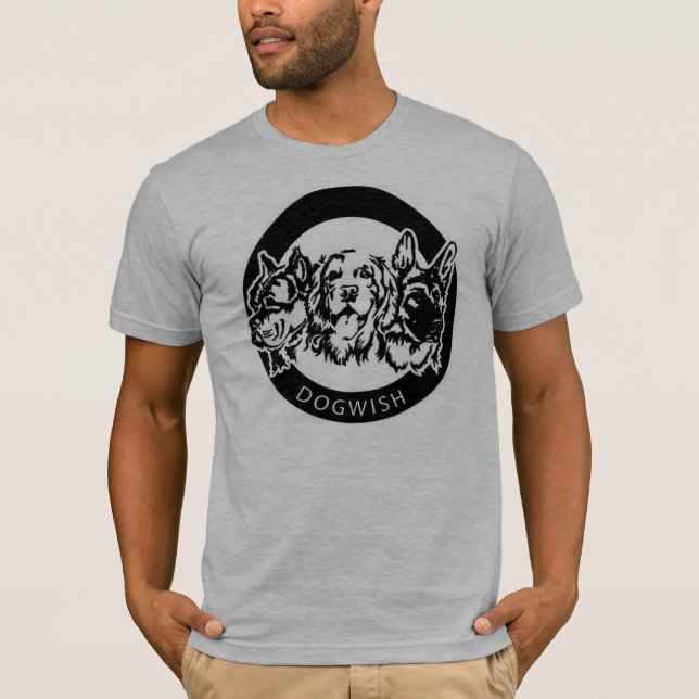 T-shirt do desejo do cão dos homens (Frente)