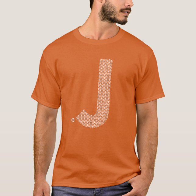 T-shirt do desenhista da letra J (ele ou meninas) (Frente)