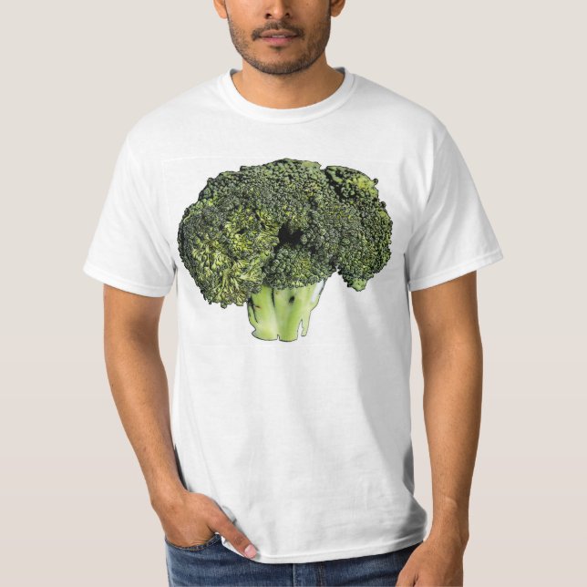 T-shirt do desenho da tinta dos brócolos (Frente)