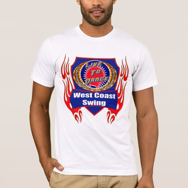 T-shirt do desgaste da dança do balanço da costa (Frente)