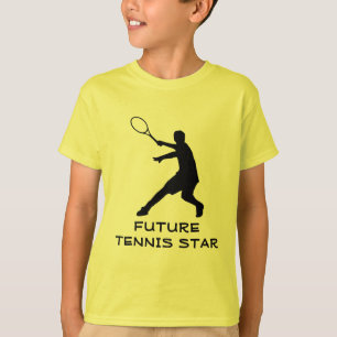 T-shirt do desgaste do tênis dos miúdos com