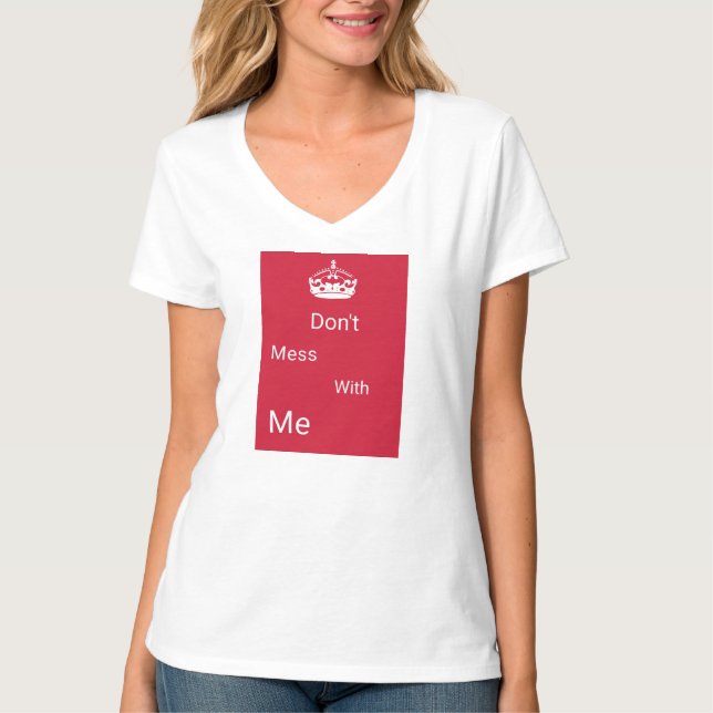 T-shirt do Design de cheio de atitude (Frente)