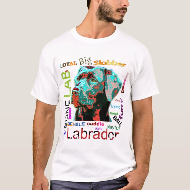 T-shirt do design do pop art de Labrador (Frente)