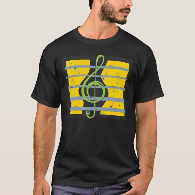 T-shirt do design do tema da música (Frente)
