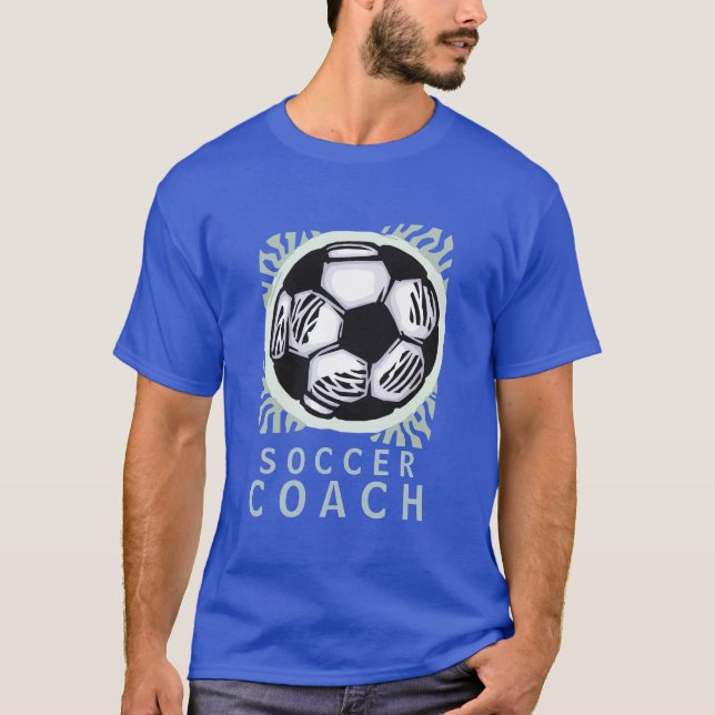 T-shirt do design do treinador do futebol (Frente)