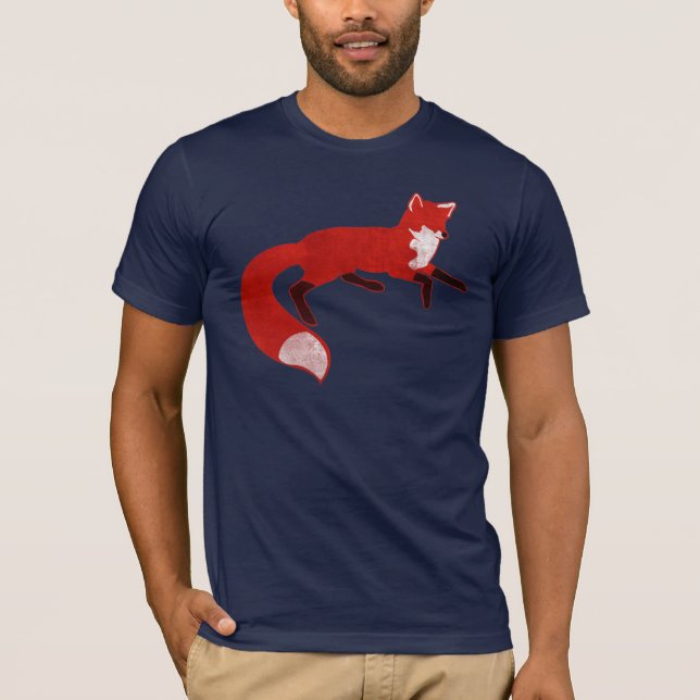T-shirt do design do vintage do Fox (Frente)