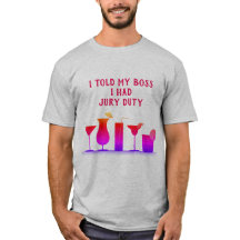 T-shirt do dever de júri dos homens