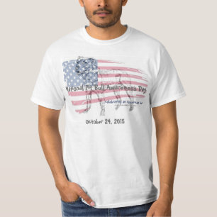 T-shirt do dia da consciência do pitbull do
