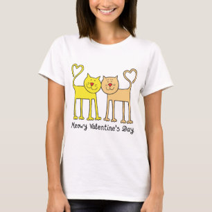 T-shirt do Dia de os namorados do gato