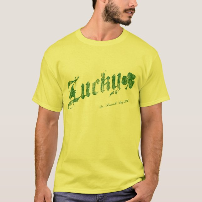 T-shirt do dia de St Patrick afortunado - 3 (Frente)