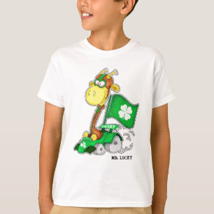 T-shirt do dia de St Patrick engraçado do girafa