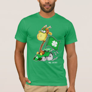 T-shirt do dia de St Patrick engraçado do girafa