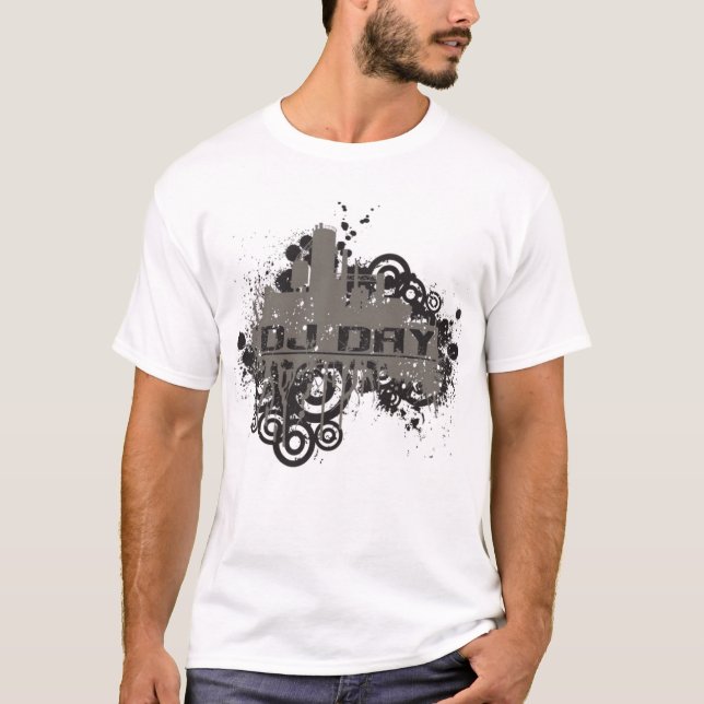 T-shirt do DIA do DJ (Frente)