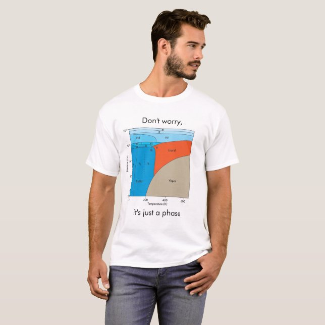 T-shirt do diagrama de fase da água (Frente Completa)