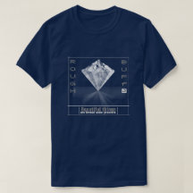 T-shirt do diamante dos homens ásperos e amarelos