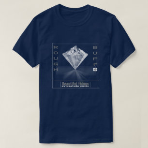 T-shirt do diamante dos homens ásperos e amarelos