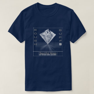 T-shirt do diamante dos homens ásperos e amarelos