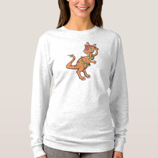 T-shirt do dinossauro de Bels de trenó (Frente)