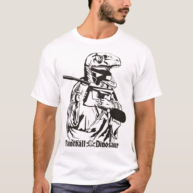 T-shirt do dinossauro do Paintball (Frente)