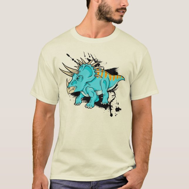 T-shirt do dinossauro do Triceratops (Frente)