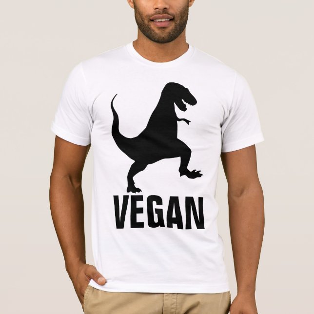 T-shirt do DINOSSAURO do VEGAN (Frente)