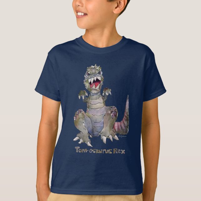T-shirt do dinossauro dos desenhos animados de (Frente)