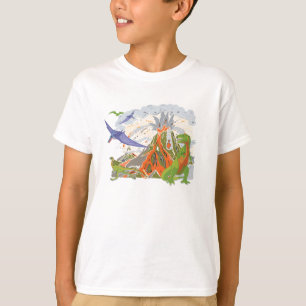 T-shirt do dinossauro dos meninos