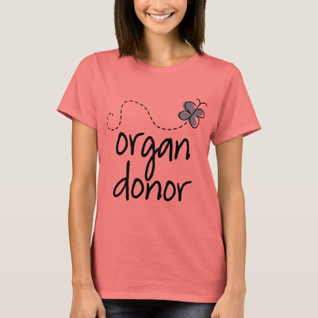 T-Shirt do Doador de Órgãos bonito - Personalizado (Frente)