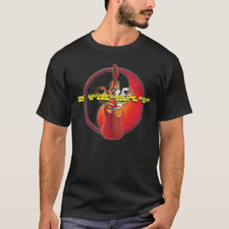 T-shirt do Dojo do dragão da guitarra dos homens
