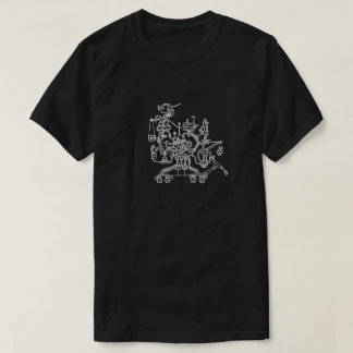 T-shirt do Doodle do trabalhador do robô