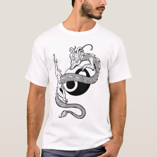 T-shirt do dragão de Yin-Yang