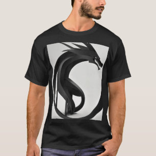 T-Shirt do Dragão Japonês com Watercolor Wash Back
