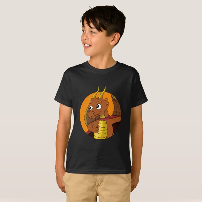 T-Shirt do Dragão Laranja (Frente Completa)