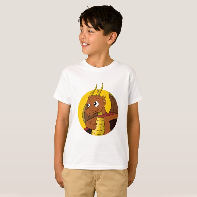 T-Shirt do Dragão Laranja (Frente Completa)