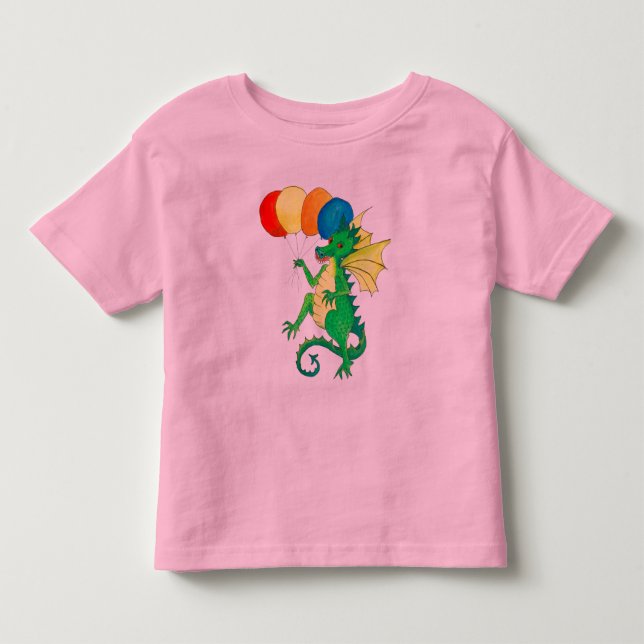 T-shirt do Dragão Verde Toddler (Frente)