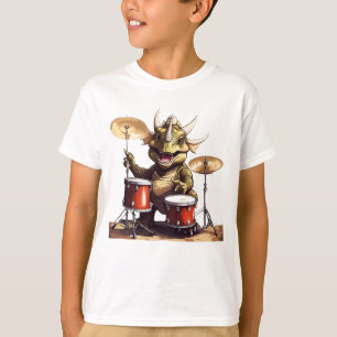 T-Shirt do Drummer Unisex Kid Dino-mite