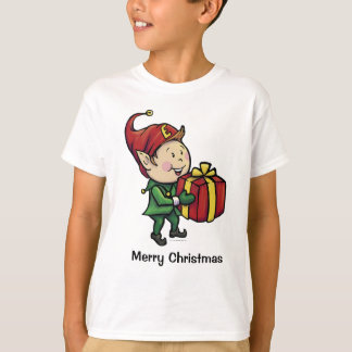 T-shirt do duende do Natal dos meninos