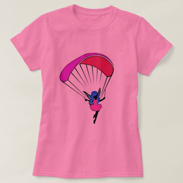t-shirt do duende do parapente (Frente do Design)