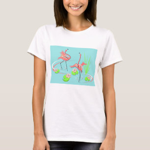 T-shirt do duo 2 do fandango do flamingo
