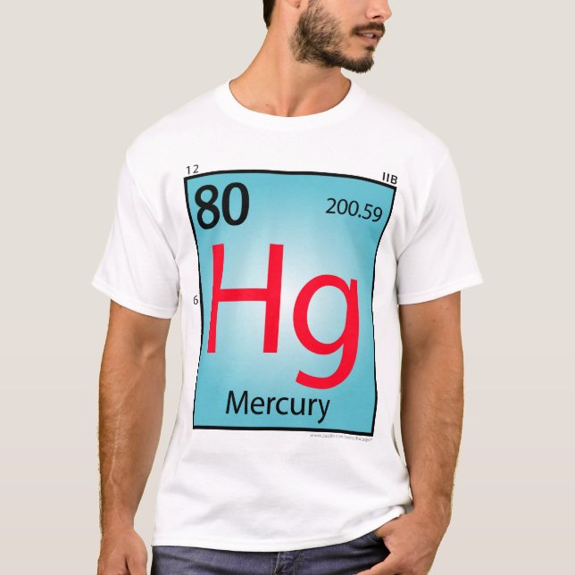 T-shirt do elemento de Mercury (hectograma) - (Frente)