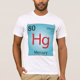T-shirt do elemento de Mercury (hectograma) -