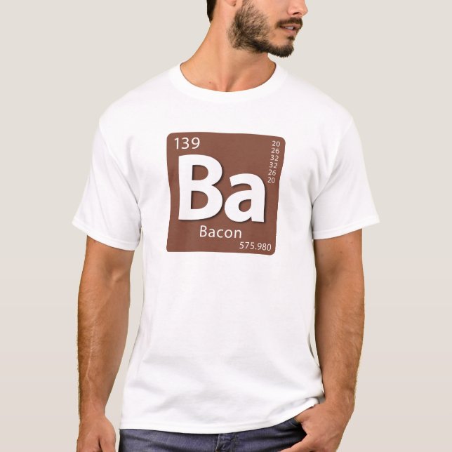 T-shirt do ELEMENTO do bacon (Frente)