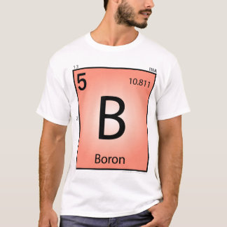 T-shirt do elemento do boro (b) - parte dianteira