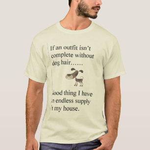 T-shirt do equipamento do cabelo de cão