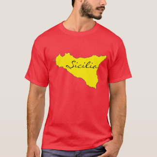 T-shirt do esboço de Sicilia