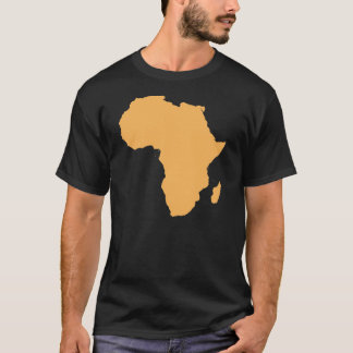 T-shirt do esboço do continente de África