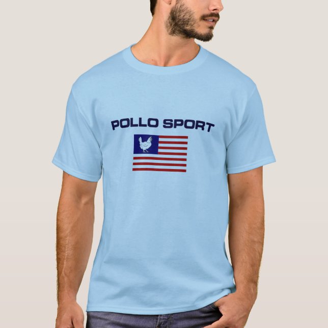 T-shirt do esporte de Pollo (Frente)
