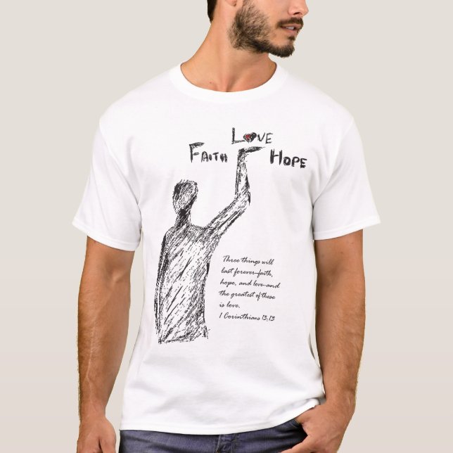 T-shirt do evangelho do amor (Frente)