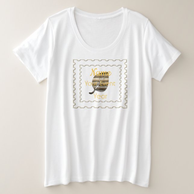 T-shirt do evento de evento especial de chic perso (Frente do Design)